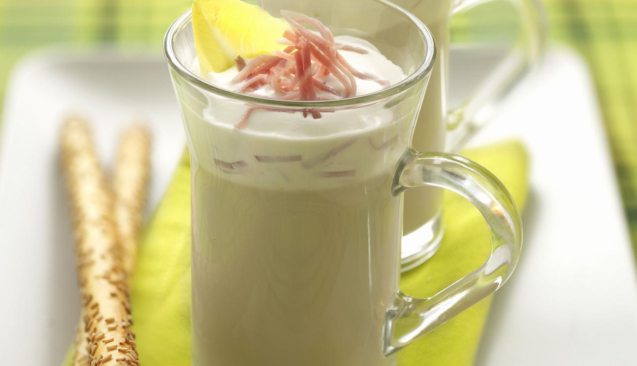 Cappuccino de endibias y jamón