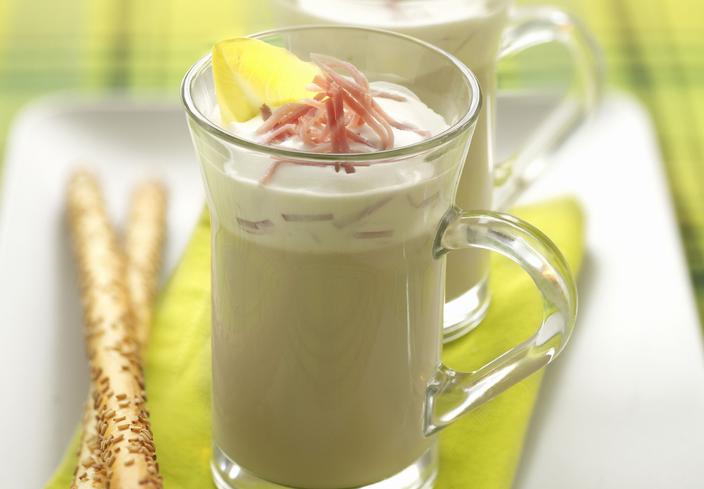 Cappuccino de endibias y jamón