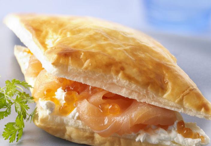 Milhojas de salmón