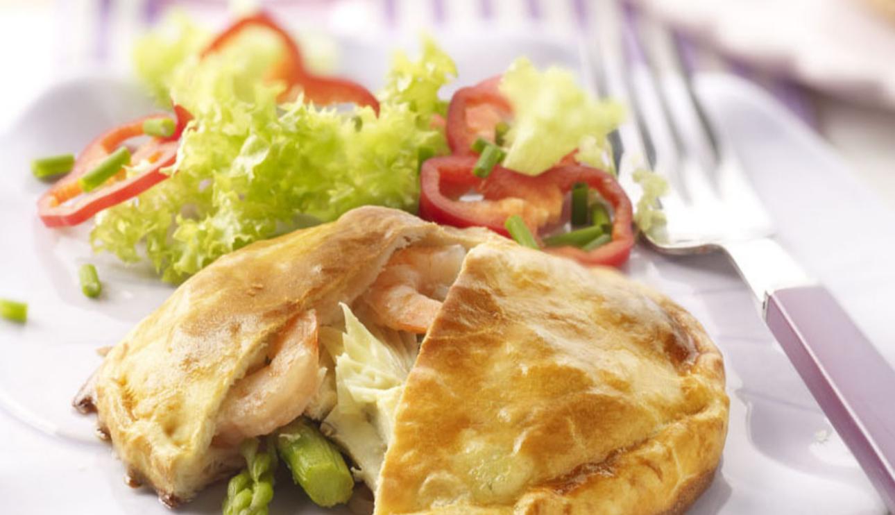 Pastelitos salados de verdura y marisco