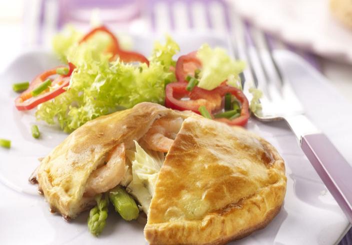 Pastelitos salados de verdura y marisco