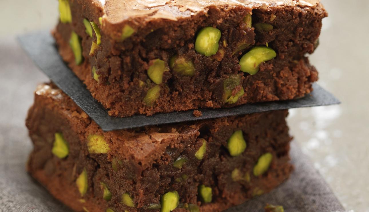 Brownie con pistachos