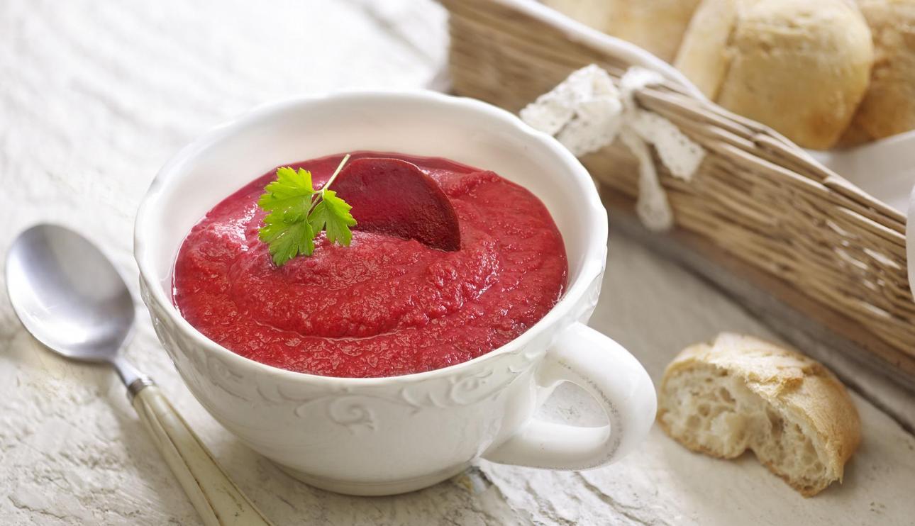 Crema de remolacha con vinagre balsámico