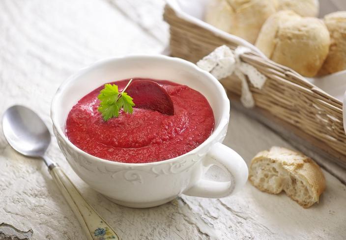Crema de remolacha con vinagre balsámico