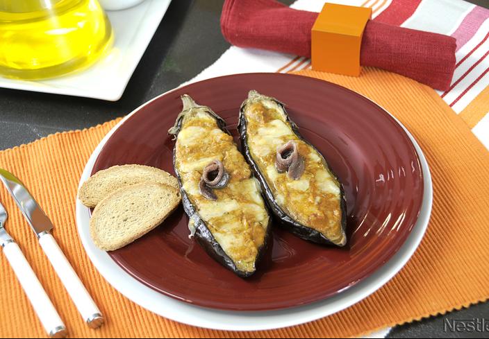 Berenjenas gratinadas con anchoas