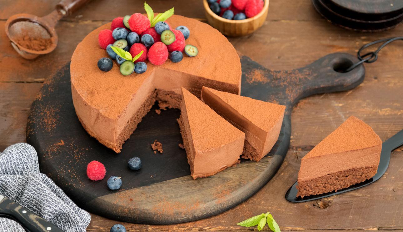 Pastel de mousse de chocolate