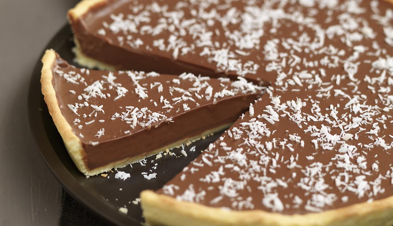 Tarta de chocolate y coco