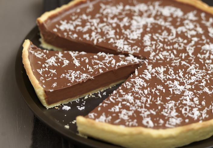 Tarta de chocolate y coco