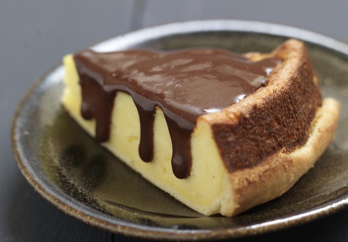 Tarta tatin de limón y chocolate