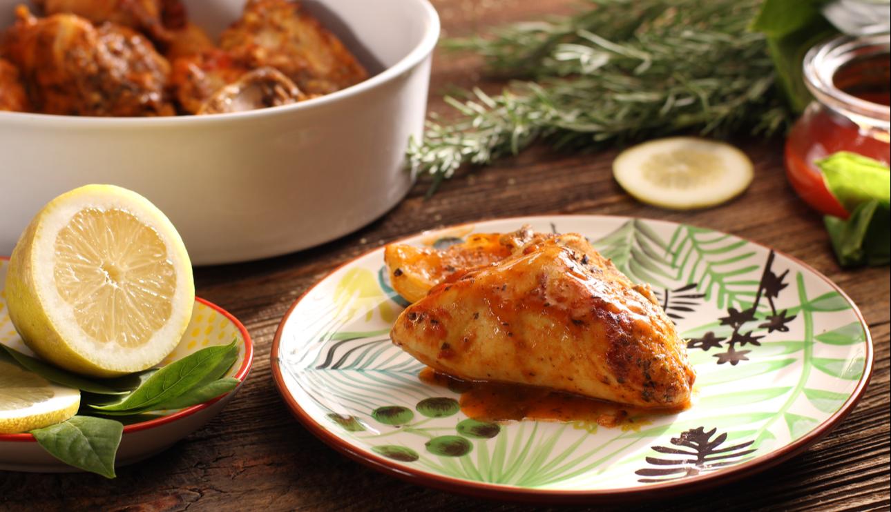 Pollo a la campesina con limón
