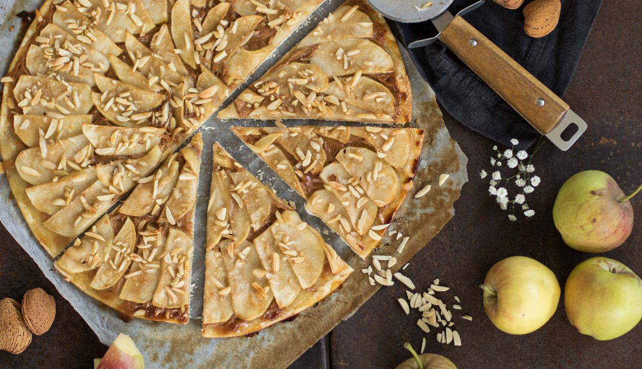 Tarta de manzana con Dulce de Leche