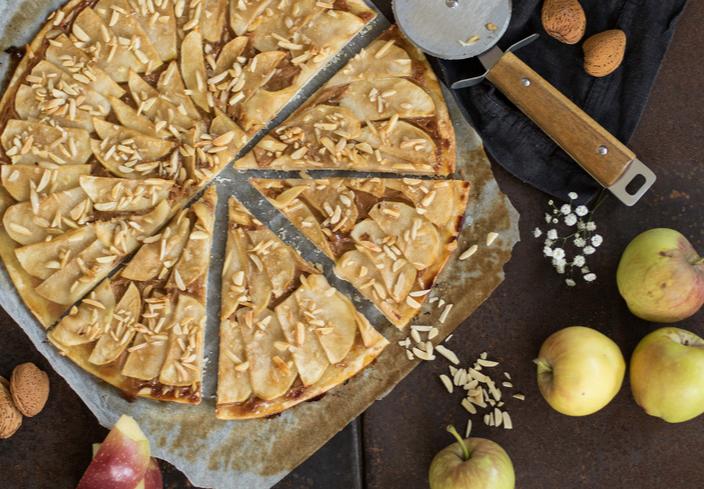 Tarta de manzana con Dulce de Leche