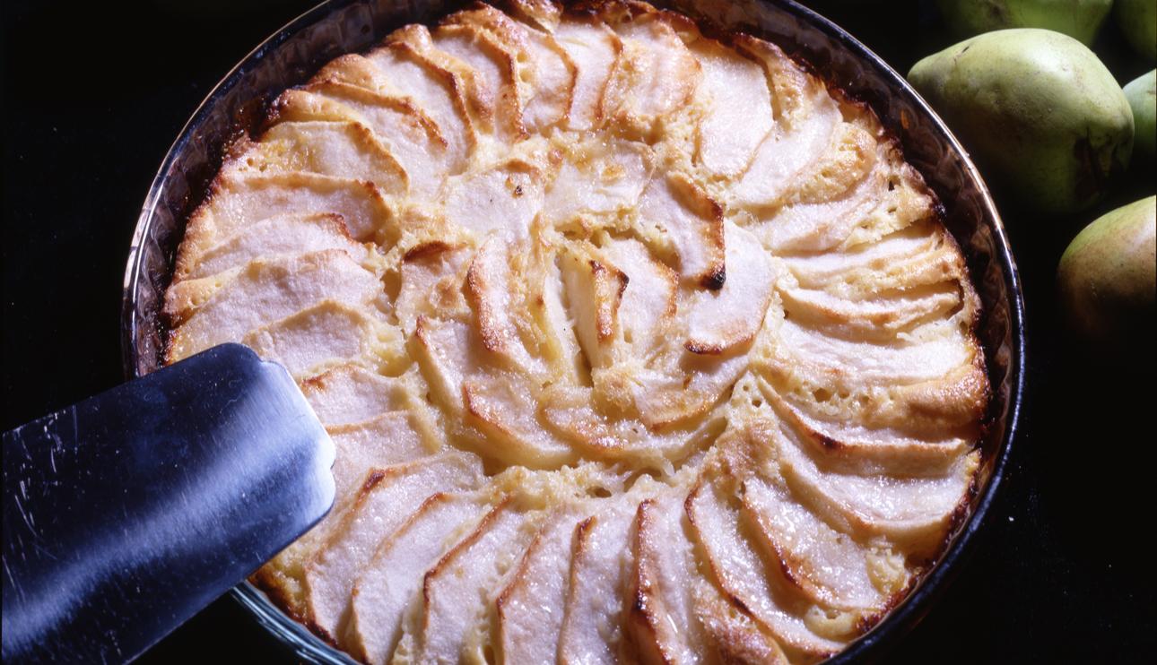 Tarta de peras y almendras