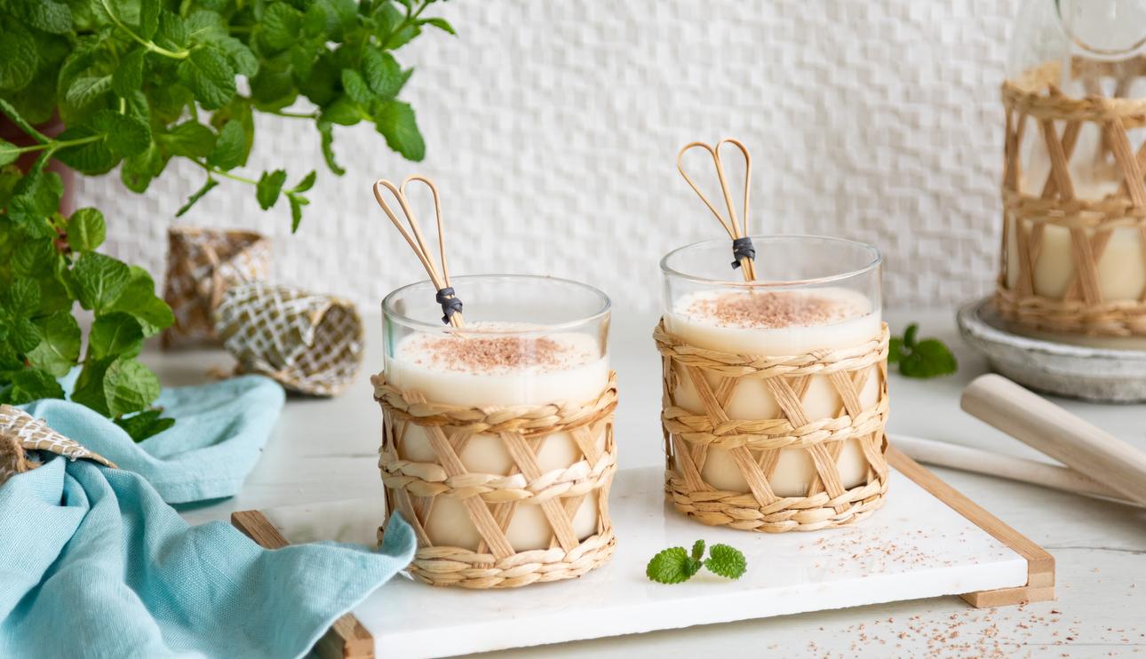 Batido de helado de vainilla y yogur