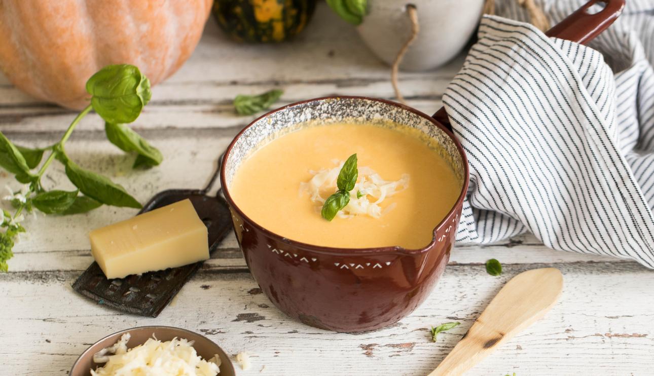 Crema de calabaza y queso