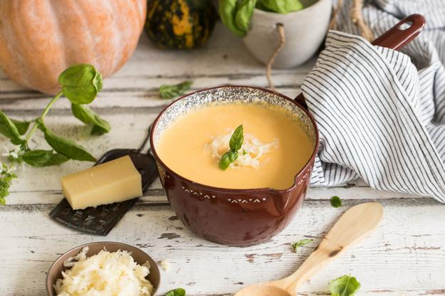 Crema de calabaza y queso