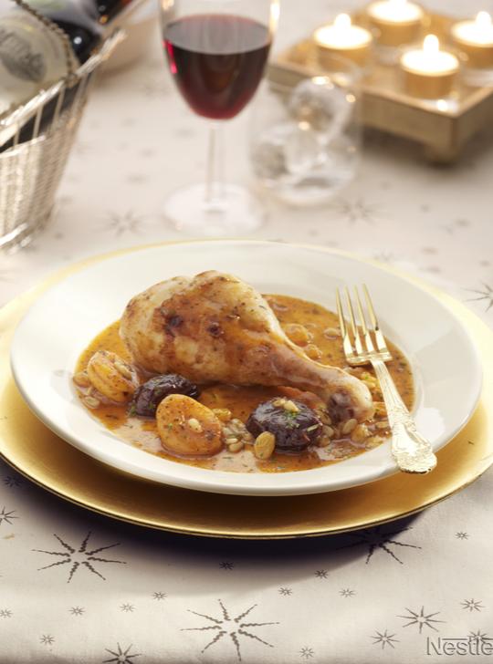 Muslos de pavo al horno con frutos secos