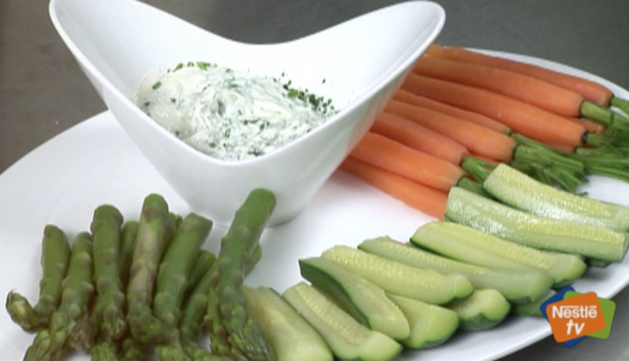 Verduras al vapor con mayonesa Ideal
