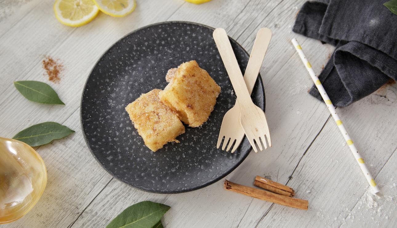 Leche frita con leche condensada