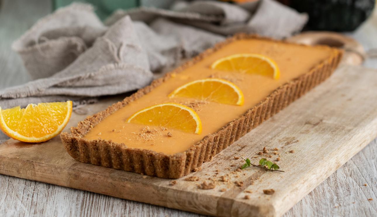 Tarta de calabaza y naranja