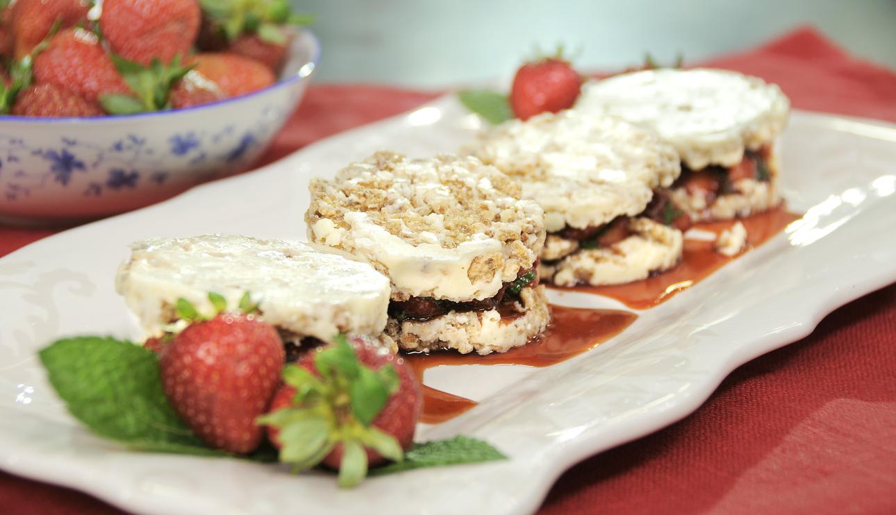 Galletas de chocolate blanco y fresones
