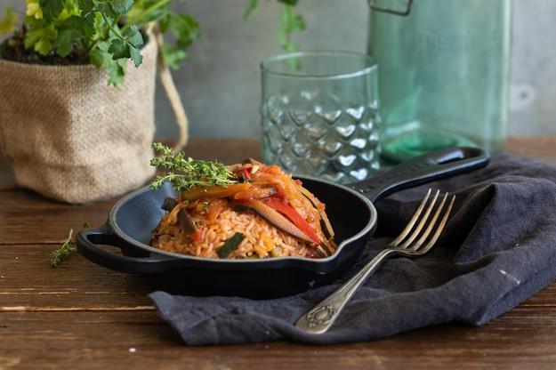 Arroz basmati con verduras