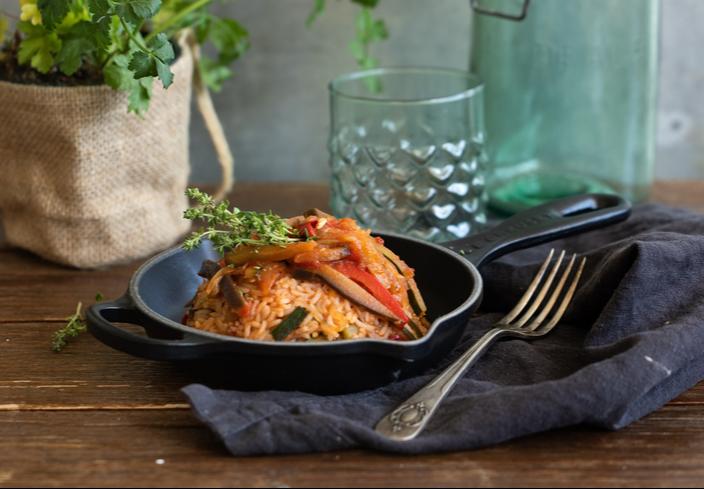 Arroz basmati con verduras