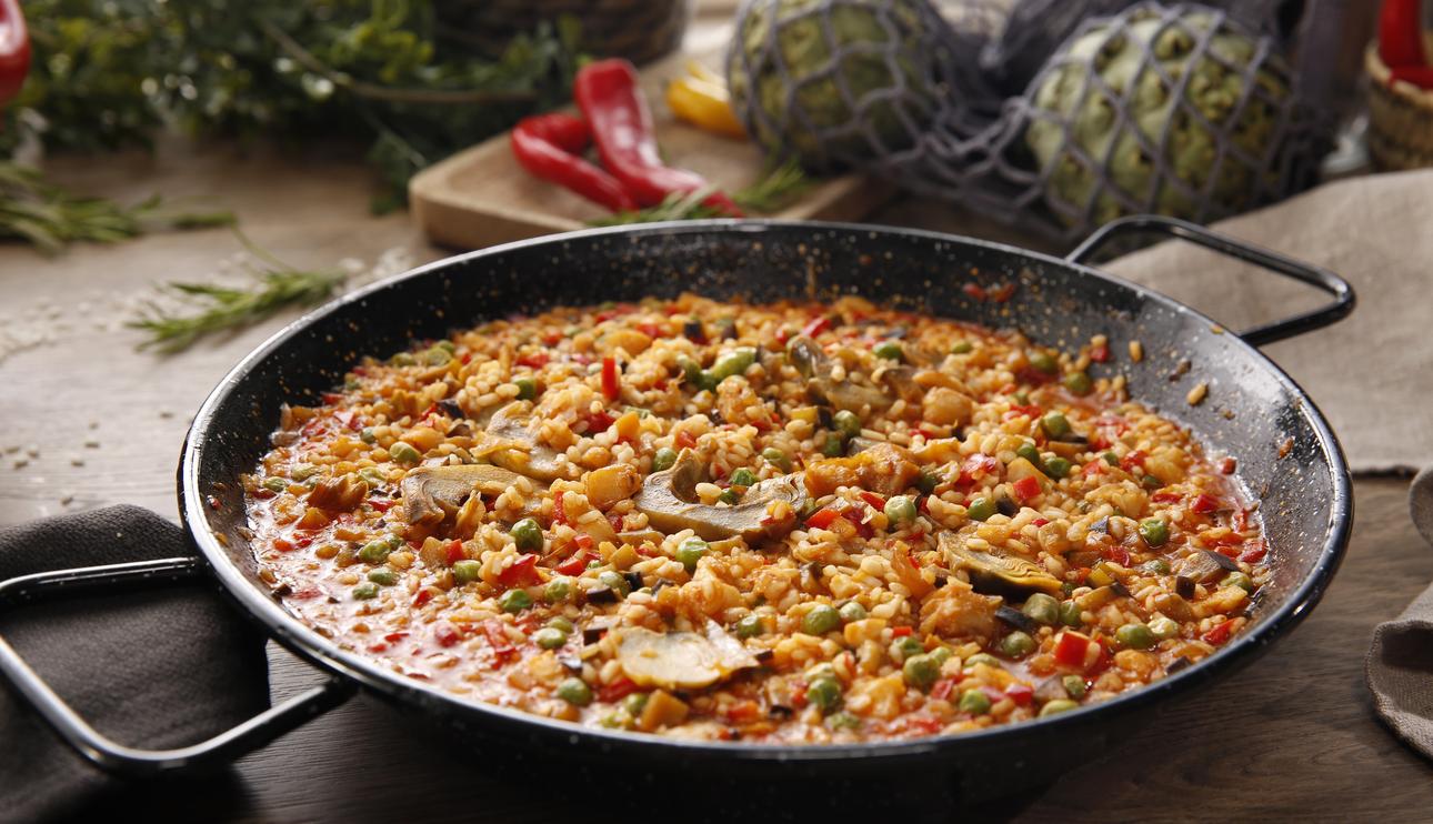 Arroz con bacalao y verduritas