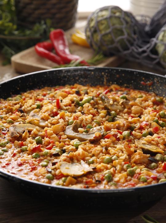 Arroz con bacalao y verduritas