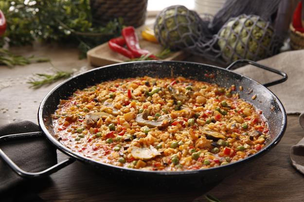 Arroz con bacalao y verduritas