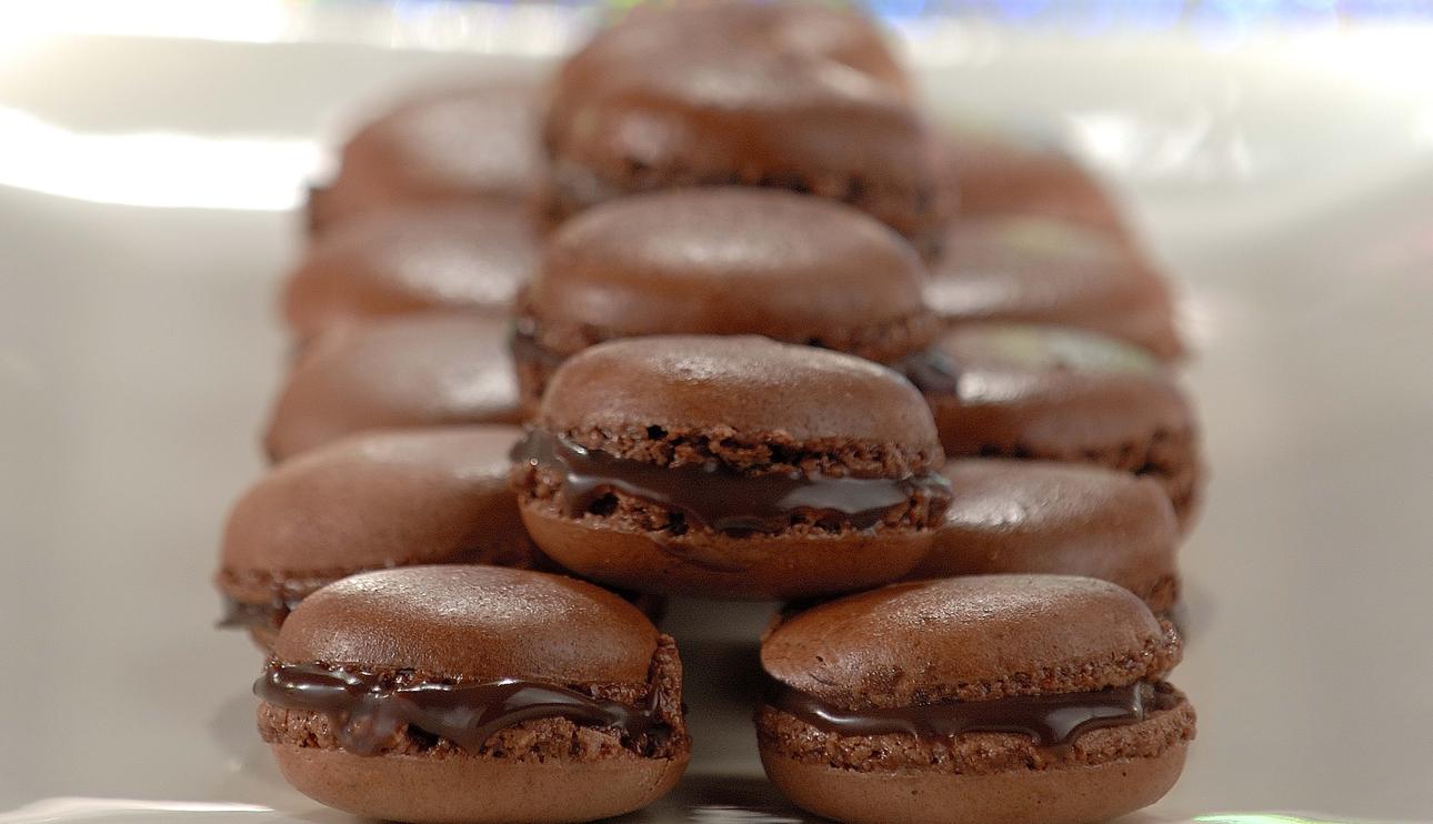Macarons con chocolate