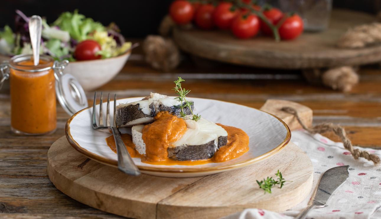 Merluza con salsa ligera de verduras