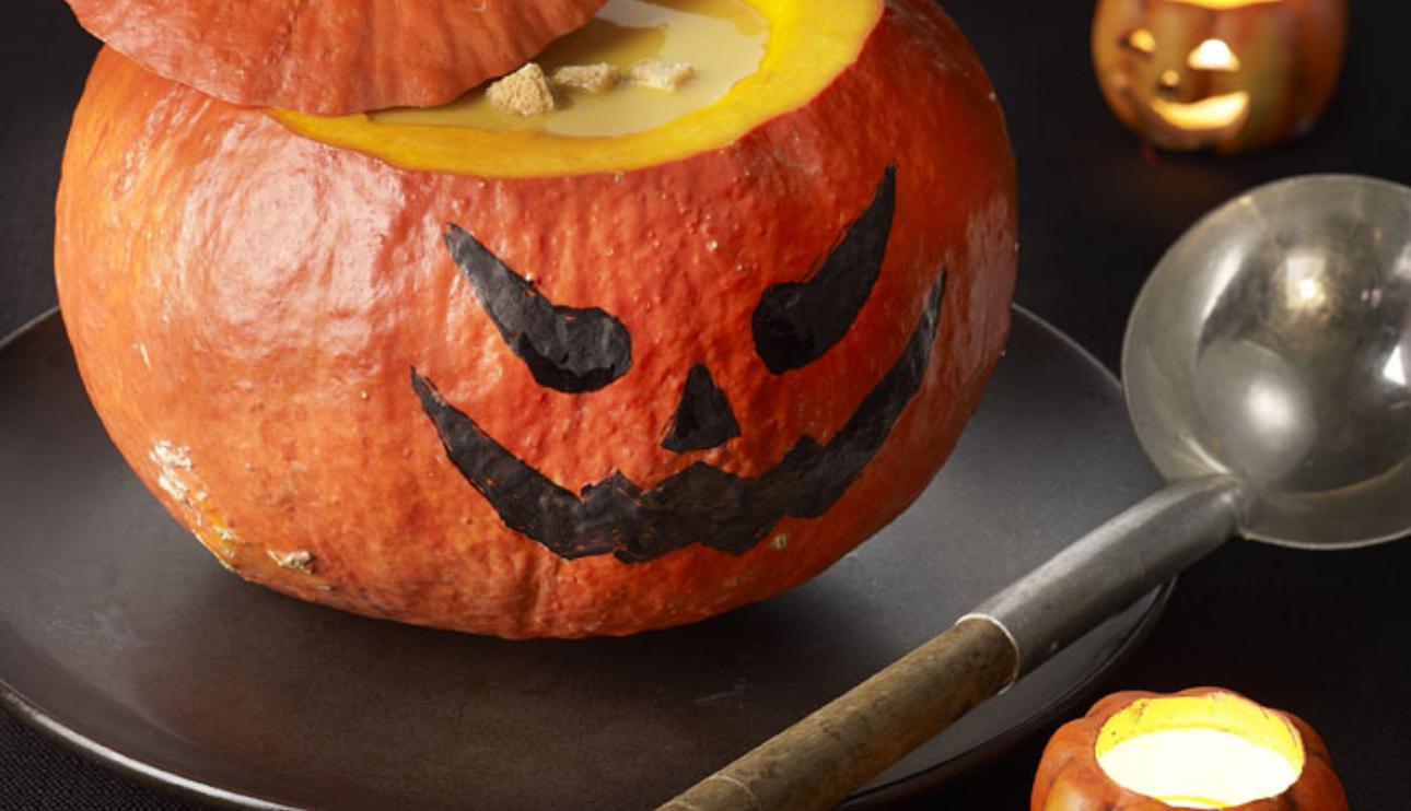 Sopa de calabaza y queso (cara agresiva)