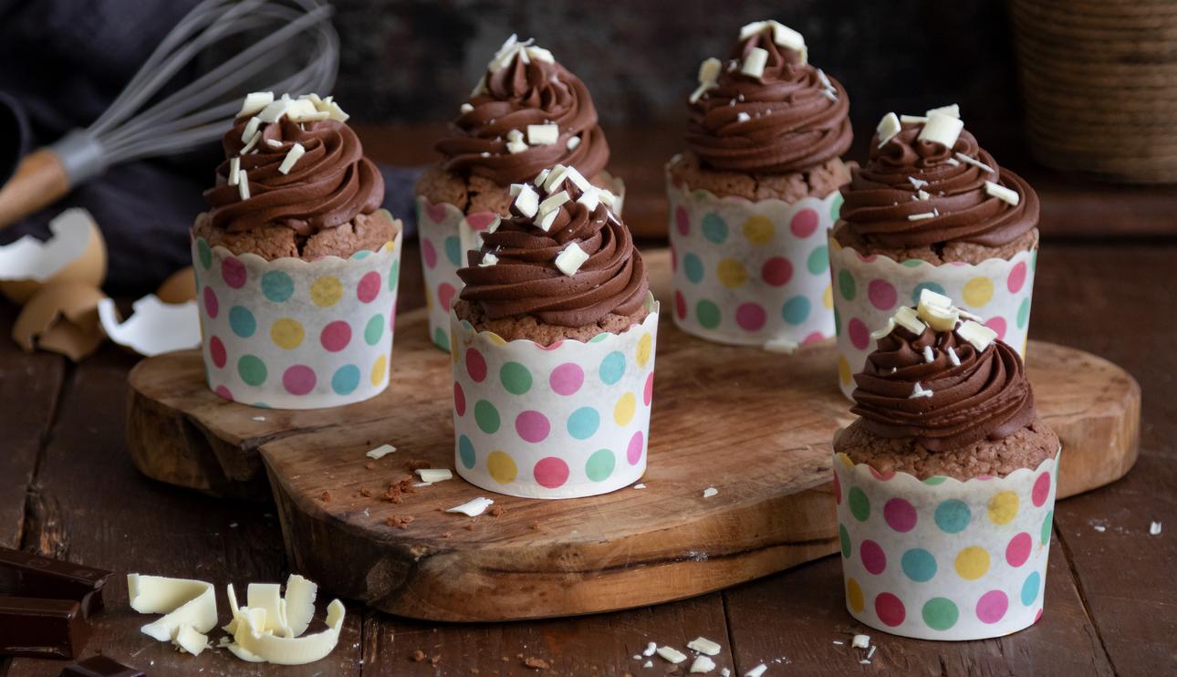 Cupcakes a los tres chocolates