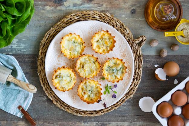 Tartaletas de roquefort y endibias