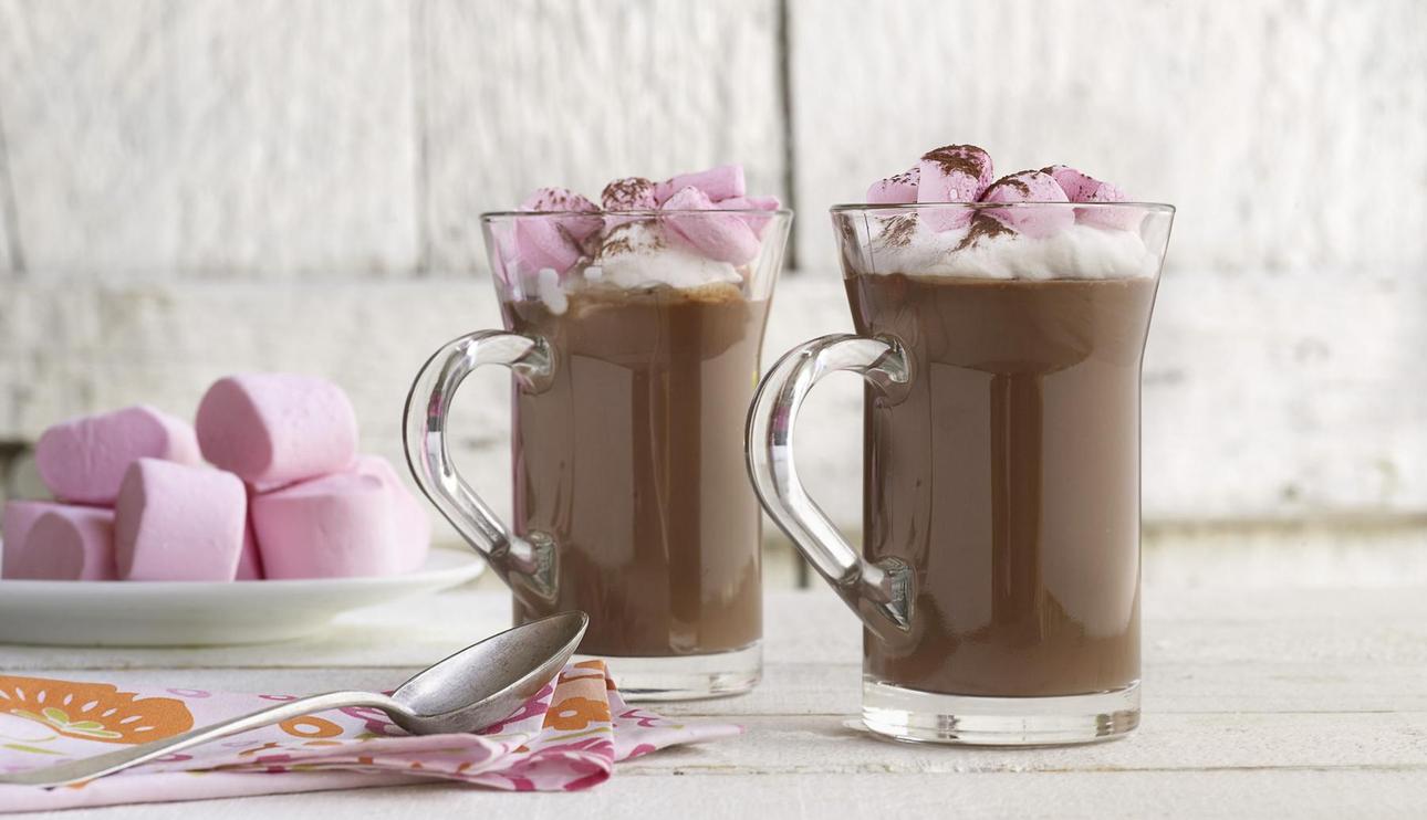 Chocolate caliente con marschmallows
