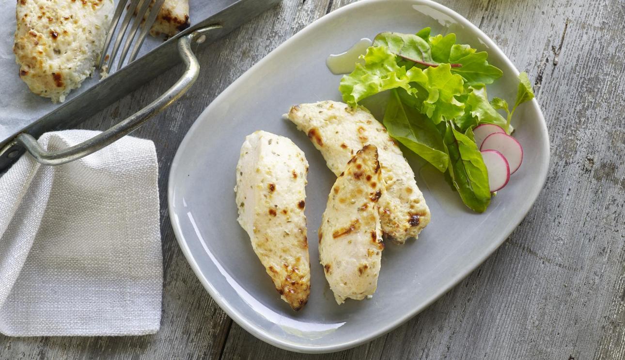 Pollo al horno con parmesano y yogur