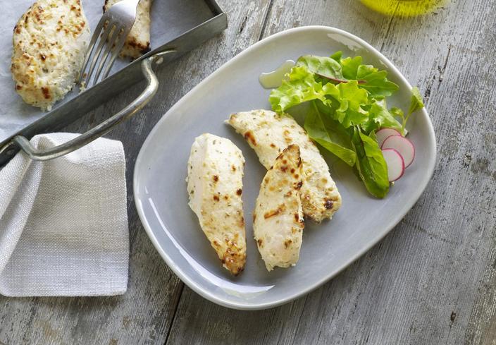 Pollo al horno con parmesano y yogur