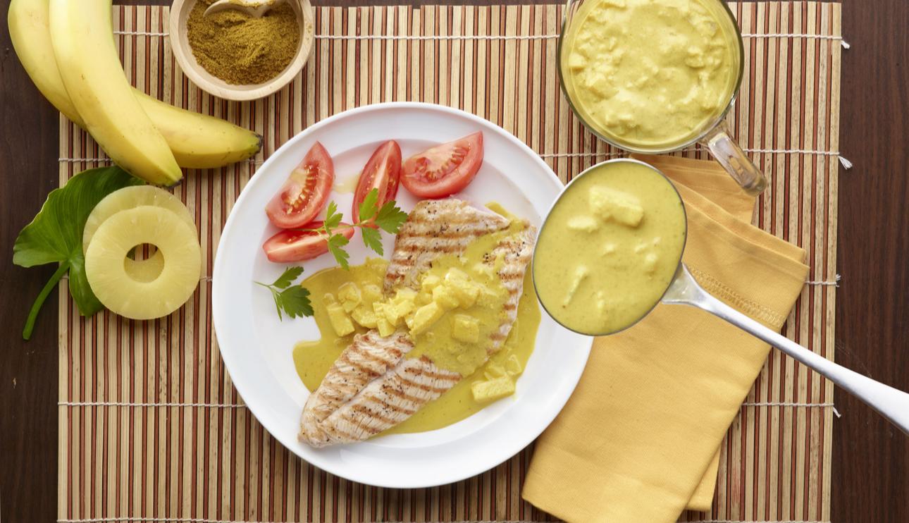Salsa de curry tropical