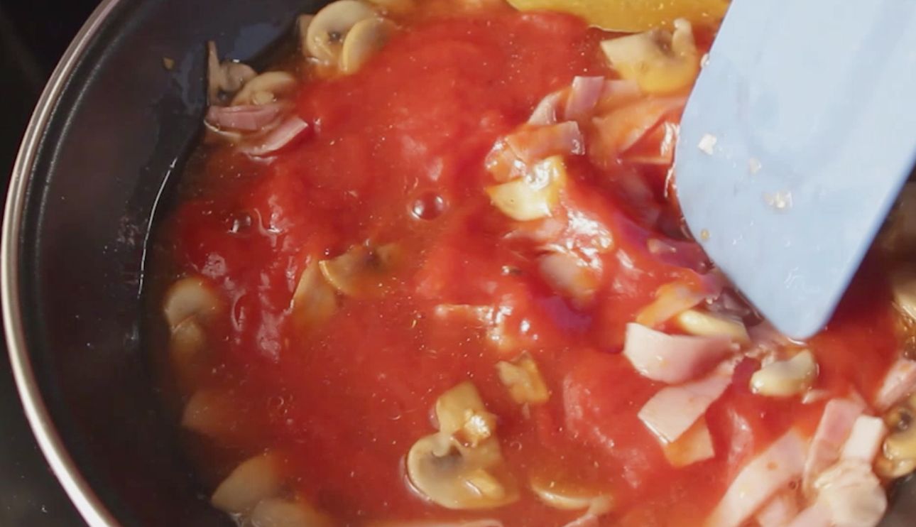 Salsa de tomate con setas