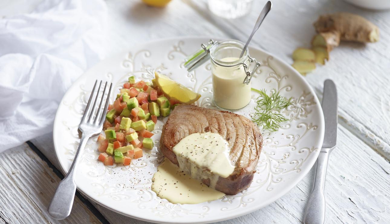 Atún con salsa Ideal de jengibre