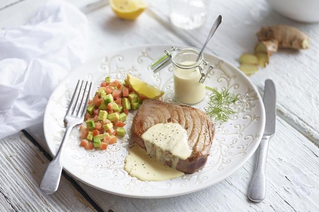 Atún con salsa Ideal de jengibre