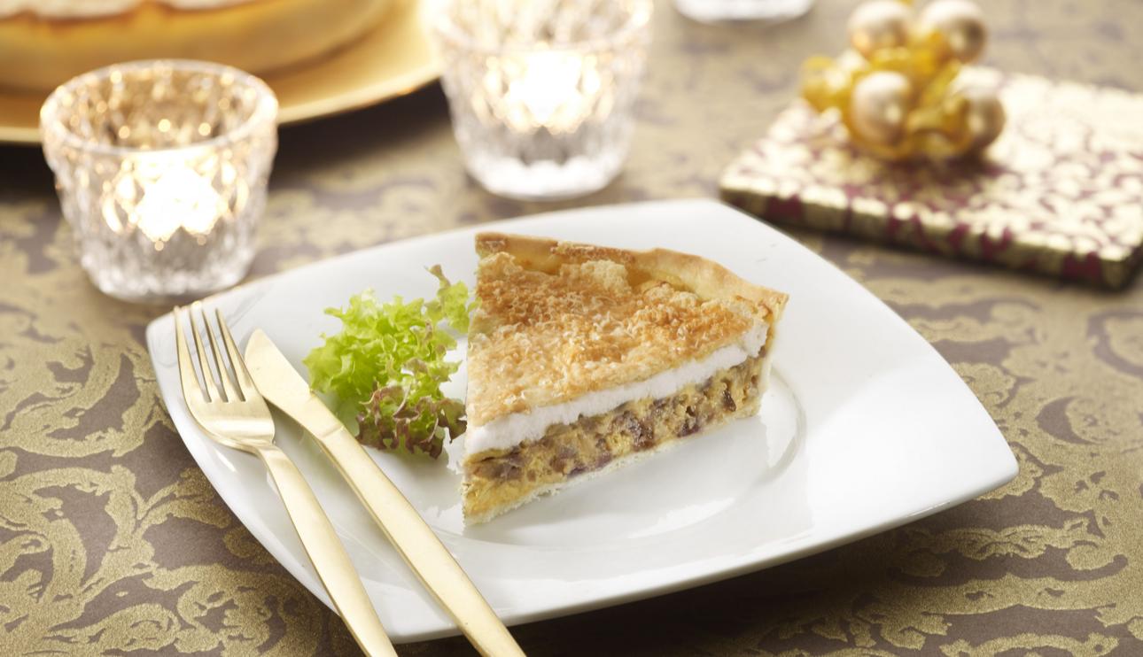 Tarta de cebolla caramelizada y queso