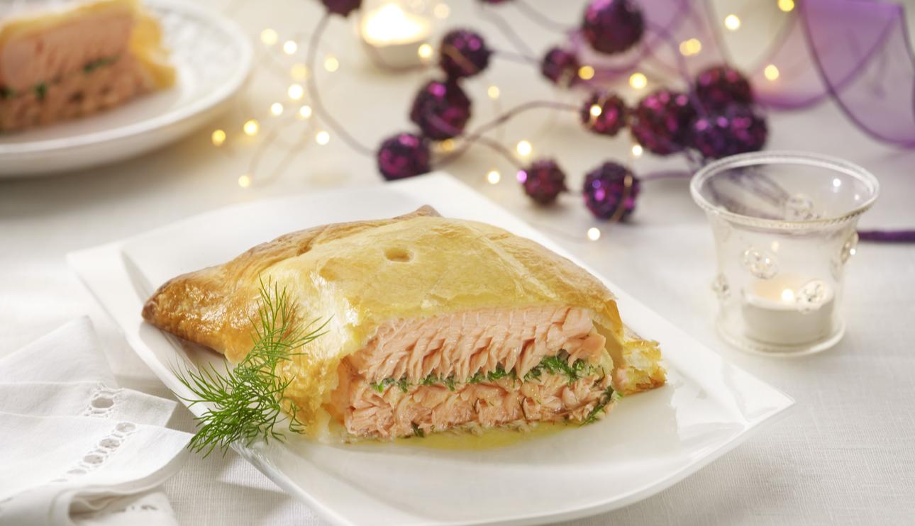 Salmón en hojaldre