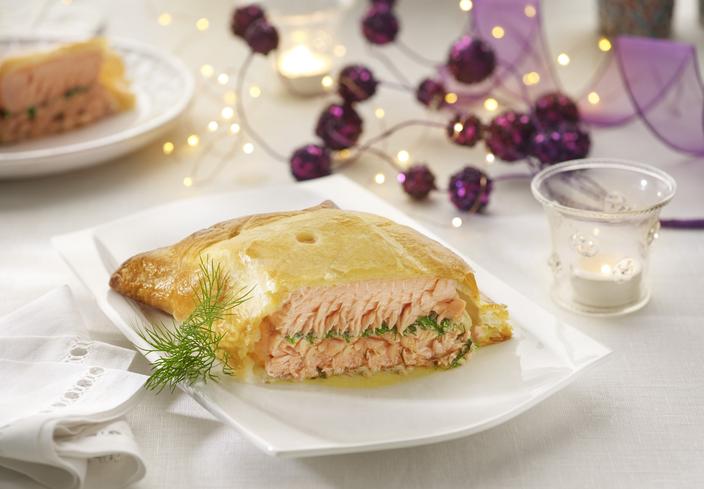 Salmón en hojaldre