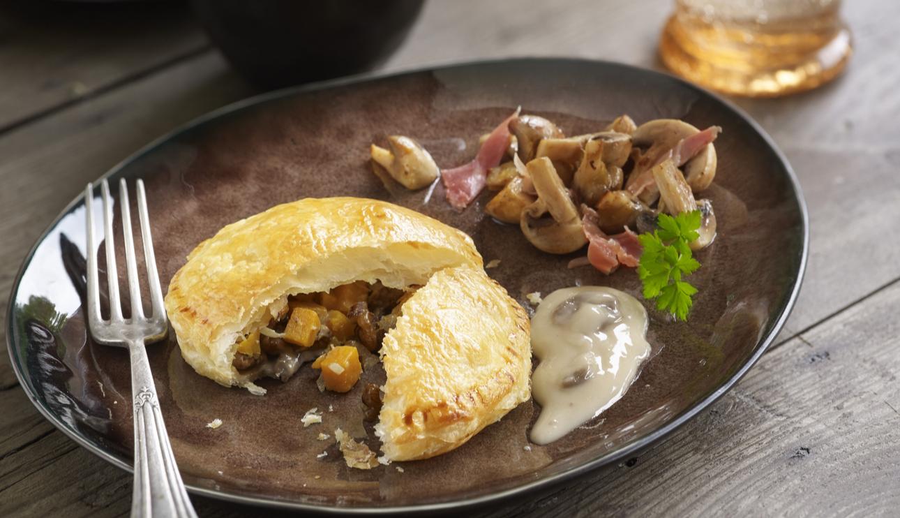 Hojaldres de otoño (calabaza, nueces y setas)