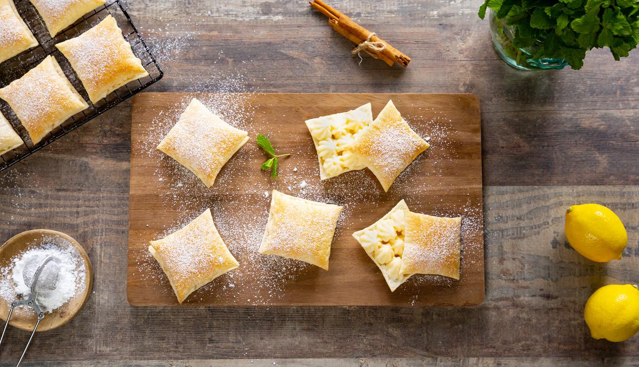 Miguelitos con hojaldre