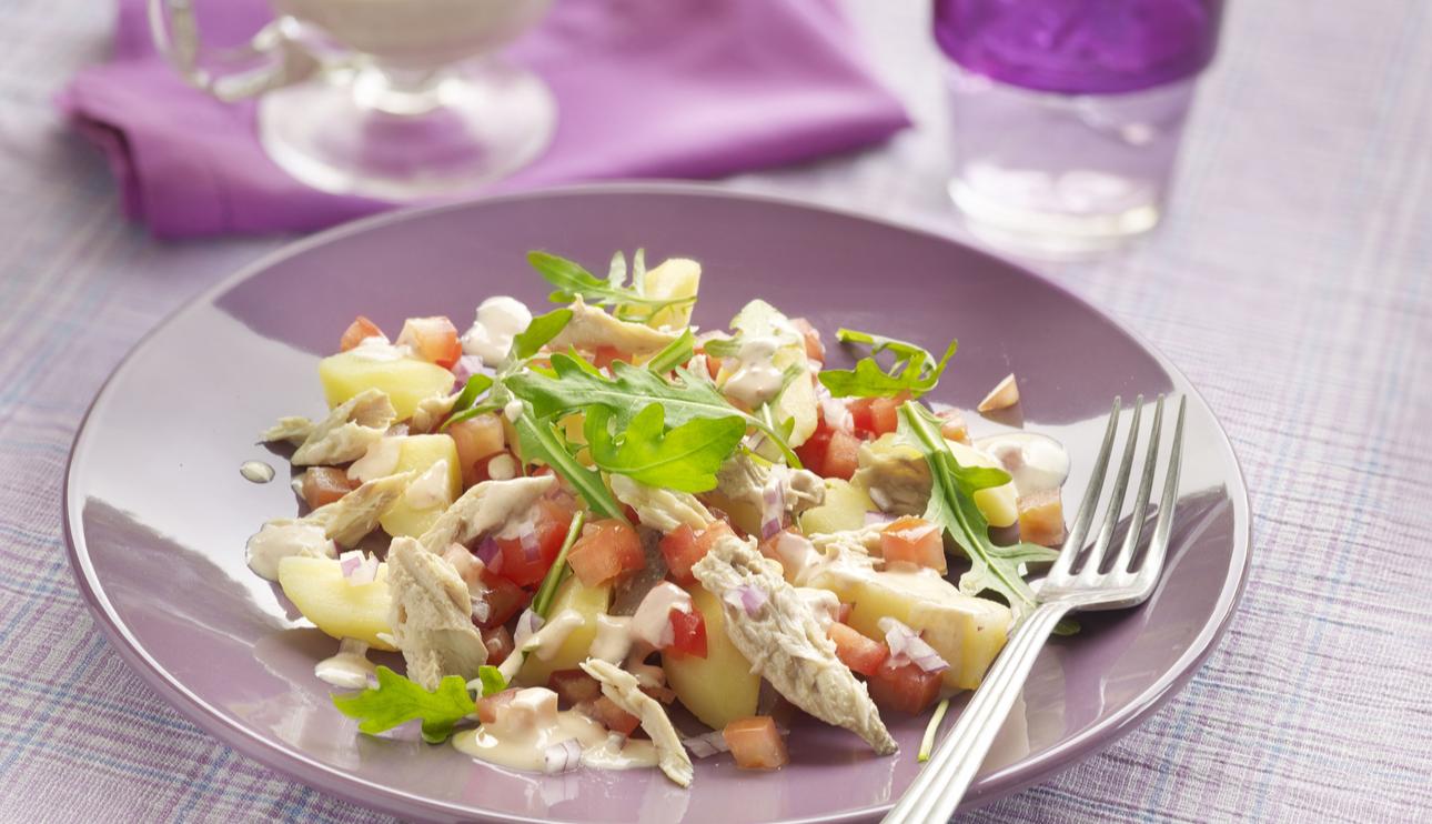 Ensalada de patatas con harissa y caballa