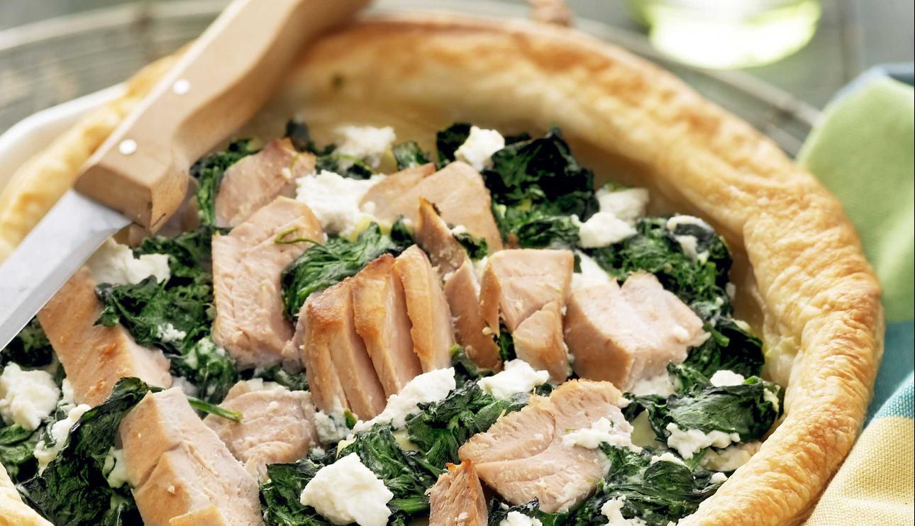 Torta de espinacas y atún