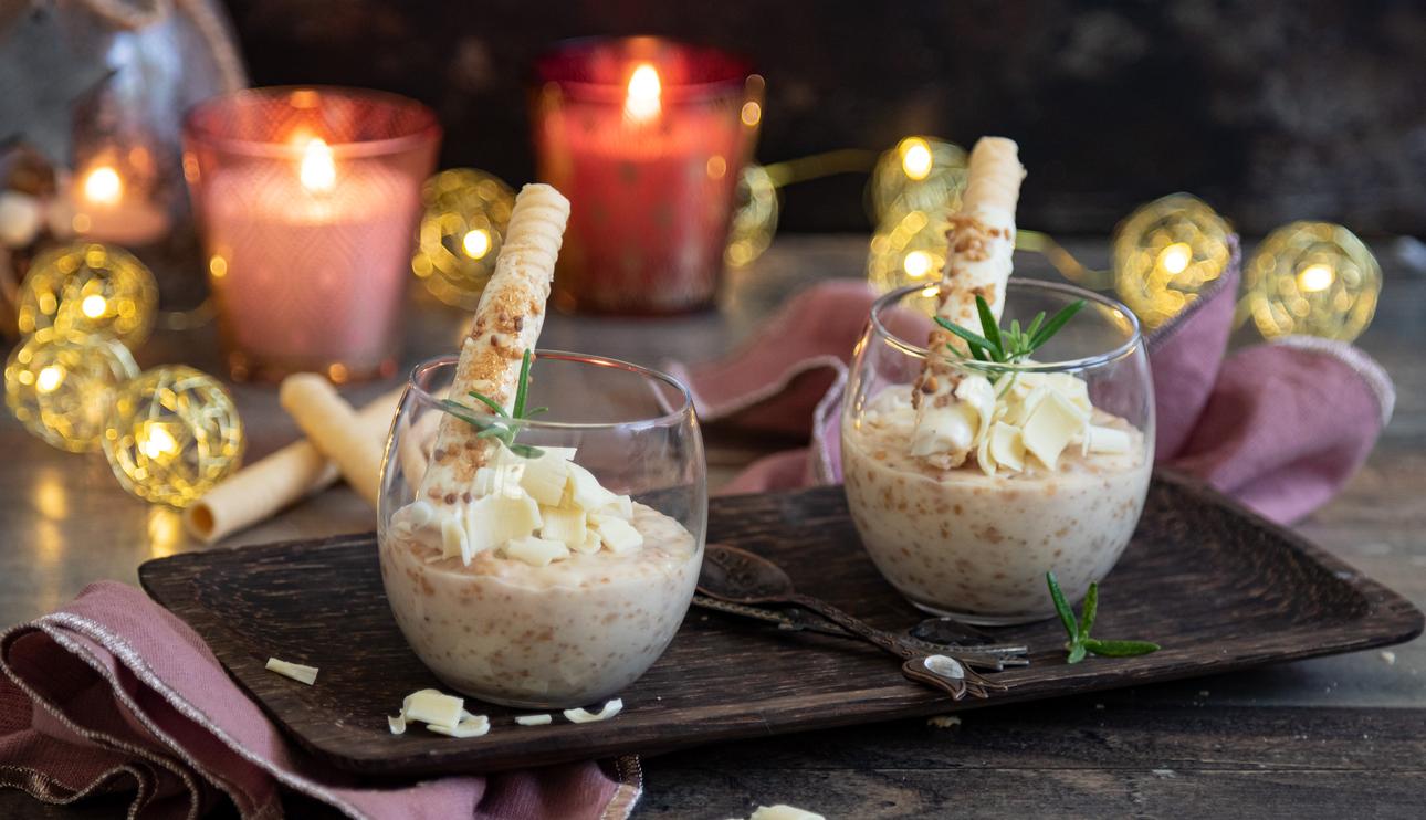 Mousse de chocolate blanco y turrón de jijona